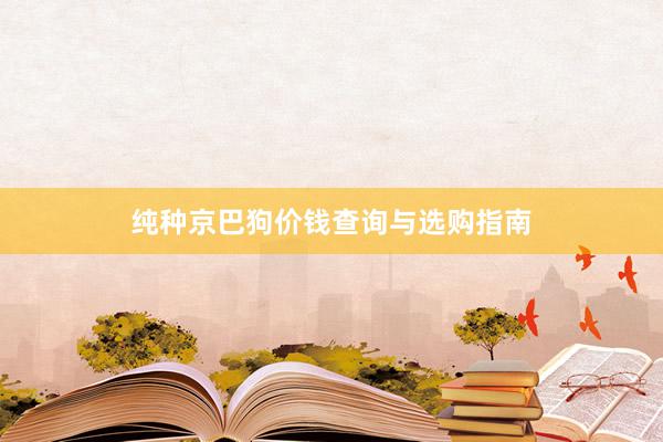 纯种京巴狗价钱查询与选购指南